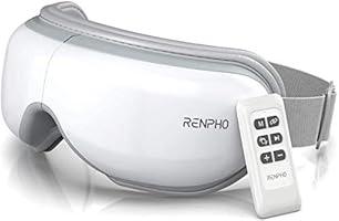 RENPHO 2.0 - Eye Massager with Remote Control & Heat, Compression, Wireless Music Rechargeable Eye Therapy Massager for...