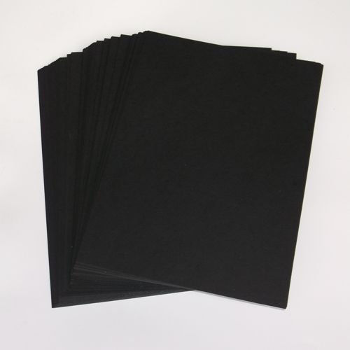 Stella Crafts A4 Black Card Stock x 50 Sheets, 260gsm (297mm x 210mm)