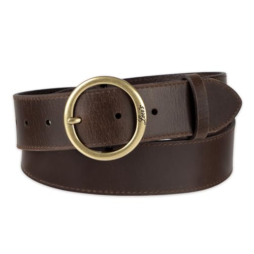 Levi's Women's Round Centerbar Sliding Loop Belt, Dark Brown… at Amazon