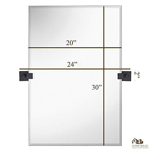 20" x 30" Rectangle Square Black Pivot Mirror Pricepulse