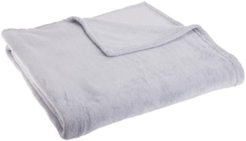 Joseph Abboud Solid Coral Fleece Throw Blanket, Full/Queen, Grey by Sam Salem