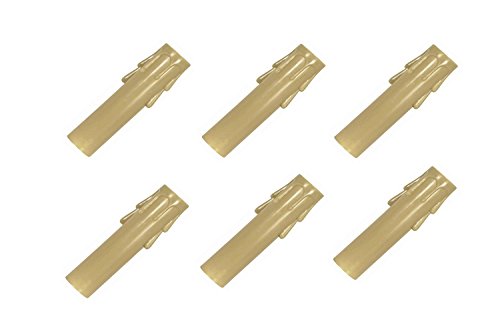 Upgradelights Cream Fiber Drip Candelabra Base 6 Inch Candle Sleeves (Set of six)