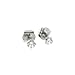 14k White Gold Cubic Zirconia Stud Earrings, 2.50 Millimeters (0.12ctw)