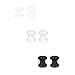 SCERRING 3 Pairs Ultra Thin Silicone Ear Skin Flexible Flesh Tunnel Expander Stretching Gauge Earlets Plug Clear White Black Gauges Kit Same Sizes 4G(5mm)