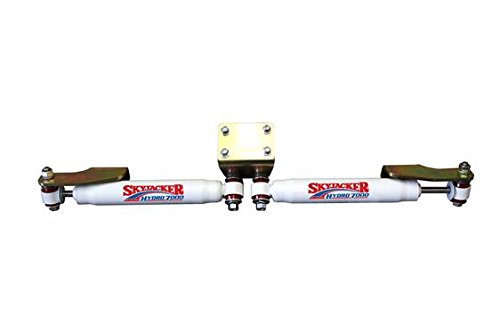 SKYJACKER 9110 Single Steering Stabilizer, Silver With Black Boot And Bracket