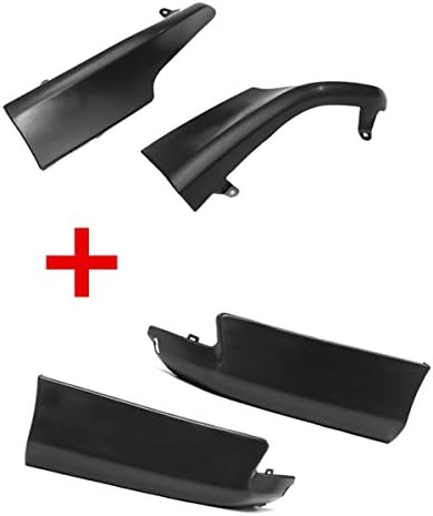 A Pair Front/Rear Car Bumper Splitter Spoiler Lip Diffuser Protection Protector For Toyota Corolla 2011 2012 2013 S Style (Color : Front Rear)