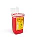 D & H Medical Sharps Disposal Container: 3-Pack Biohazard Needle Container 1-Quart Size | Safe Lock Containers for Disposal of Syringes, Blades & Lancets| Top Tattoo Supplies Disposal Kit