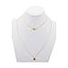 Boosic Double Layer Imitation Pearl Choker Necklace for Women Gold Tone