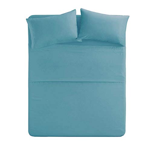 The Great American Store Attached Waterbed Sheets King Size 20 Inch Extra Deep Pocket Solid Baby Blue - 1800 Series Brushed Microfiber Deep Pocket Bed Sheets for Waterbed - Thumbnail 5