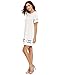 Floerns Women's Embroidered Short Sleeve Casual Shirt Swing Dress White L