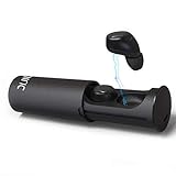 Miric Wireless Earbuds, Mini in-Ear Headsets, Hands-Free Noise Canceling, Bluetooth Headsets with Portable Charging Case and Built-in Mic for iPhone Smartphones Laptop