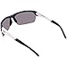 1602 Pugs 100% UV Sports Sunglasses, Semi-rimless High-Performance with Fully Adjustable Ear Tips (Black, White and Gray Frame, Black Lens)