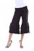 Fruitnut Women Solid Ruffle Fold Over Capri Short Pants - Palazzo pants