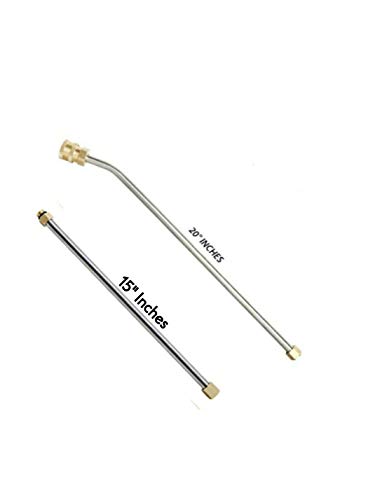 Starq Pressure Washer Spray Wand/Extension 30 Degree Bend Rod, 20″, 5000 PSI with QC Adapter with 15″ inch Straight Rod