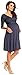 Zeta Ville Women's Maternity Dress Summer Cocktail Skater Baby Shower Dress 282c (Blue Grey, Size 8)