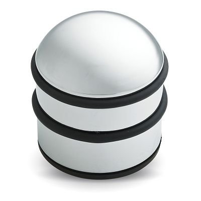 Lakeland Dome Non-Slip Door Stop, Round - Chromed Steel
