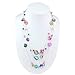 Triple Strands Blister Shell and Beaded Long Necklace Multi Color 48''
