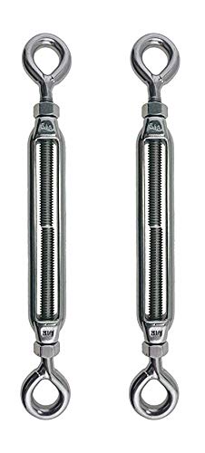 US STAINLESS 2 Pieces Stainless Steel 316 5/16" UNC Turnbuckle Eye and Eye Marine Grade #311NEE-5/16"K