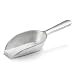 New Star Foodservice 34622 One-Piece Cast Aluminum Flat Bottom Bar Ice Flour Utility Scoop, 1-Ounce, Silver primary