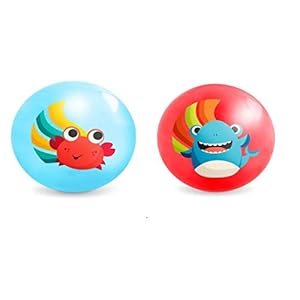 B. Toys – Bouncy Balls for Kids – 2 Pack – 8.5” – Air Pump Included – Shark & Crab Play Balls – Indoor & Outdoor…