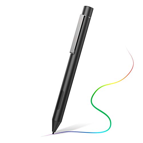 MoKo Stylus Pen Compatible with Surface, Surface Go 2/Go, Surface Pro, 1024 Levels of Pressure Points Tilt Sensitivity Digital Active Pencil Supporting 600hrs Playing Time and 240 Days Standby - Black