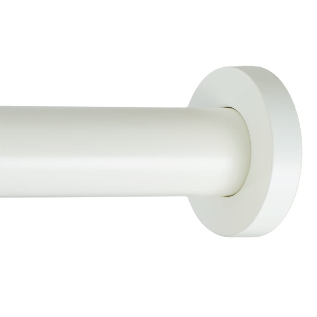 Ivilon Shower Tension Curtain Rod - Adjustable Tension Rod for Shower Curtains, Bathroom, or Windows, Easy to Install, No Drilling Required, Rustproof, Spring Loaded, Adjustable 36 to 54 Inch Ivory