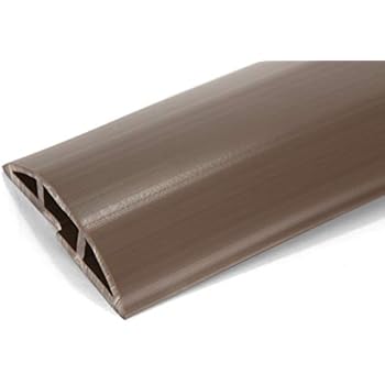 6.5 Feet Cable Protector + Cord Cover - Durable Brown PVC is Flexible, Odor Free, Easy to Unroll and Open - Conceal Wires at Home, Office, Warehouse, Workshop, Concerts