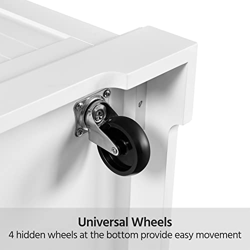 Yaheetech Rolling Kitchen Island Cart With 3 Drawers, Kitchen Storage