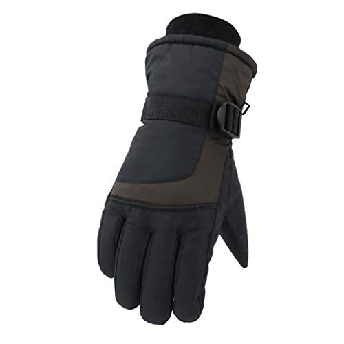 Aisprts Ski Gloves Men and Women Winter Touch Screen Gloves Windproof Waterproof Outdoor Snow Snowboard Warm Gloves (Brown) - Thumbnail 7