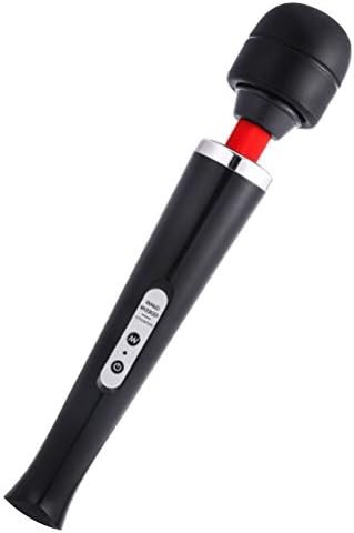 Wand Massager Handheld with 10 Powerful Speeds 8 Vibration Patterns, Personal Body Massager for Back Neck Shoulder Sore,Cordless Rechargeable (Black)