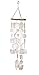 Bellaa 22913 Wind Chimes Outdoor, Garden Decorations, Musical, Indoor/Outside Windchimes, Beach, Ocean Breeze, Gifts for Mom, Gift for All Occasions, Capiz Sea Glass Shells Wood White 27 inch