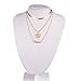 3 Layered Necklace,Haluoo Women Fashion Gold Plated Cuff Choker Necklace Dainty Rhinestones Heart Cross Pendant Clavicle Necklace Delicate Love Letter Pendant Sweater Chain Necklace (Gold)thumb 2