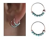Pair of Very Small 10mm Sterling Silver Turquoise