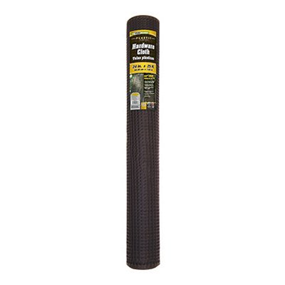 Yardgard 889231a Plastic Hardware Cloth Roll, Black, 1/2" Mesh, 24" X 25'