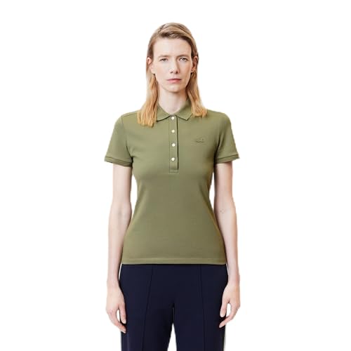 Lacoste WomensL.12.D Slim Fit Stretch Mini Pique PoloKhaki40