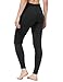 FitsT4 Sports Kids Performance Riding Tights Flex Knee Patch Breeches Girls Horse Equestrian Schooling Pants Black M
