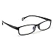 PenSee Fashion Horned Rim Rectangular Eye Glasses Frames Clear Lens (Black)