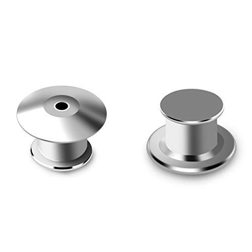PITAYA 45 Lapel Pin Backs Locking - Bulk Metal Pin Keepers Locking Clasp - with Storage Case