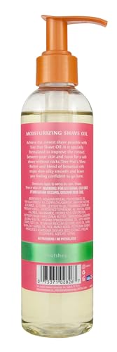 TREE HUT WATERMELON MOISTURIZING SHAVE OIL, GEL-TO-OIL FORMULA, ULTRA HYDRATING BARRIER FOR A CLOSE, SMOOTH SHAVE, FOR ALL SKIN TYPES, MADE WITH SHEA BUTTER, 7.7 FL OZ