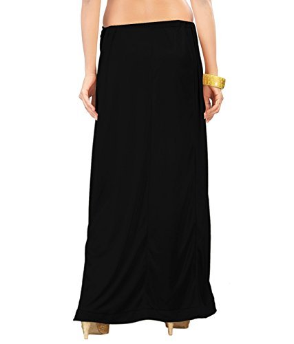 msm women's regular fit lycra petticoat (black)