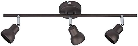Biard Brooklyn 3 Way Adjustable Spotlight Bar Ceiling Light Fitting GU10 Metallic Chocolate (LED Compatible) - Bedroom, Living or Dining Room