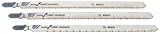 Bosch T718BF3 3-Piece 7 In. 14 TPI Flexible for Sandwich T-Shank Jig Saw Blades