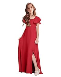 TAISHAN Junior Bridesmaid Dress for Wedding Ruffle