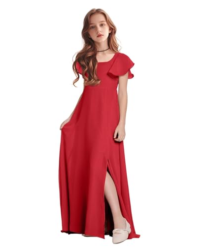 TAISHAN Junior Bridesmaid Dress for Wedding Ruffle