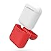 Xberstar Silicone Shock Proof Protective Case Sleeve Skin Cover for AirPods True Wireless Headphone Charging Box (Red)