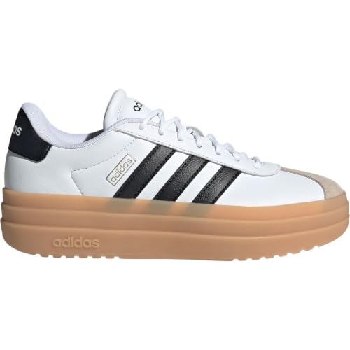 adidas VL Court Bold Shoe Footwear White/Core Black/Wonder Beige 8.5 at Amazon