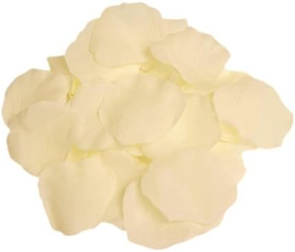 TINYPONY Wedding Decorations Silk Rose Petals Bulk Supplies - Ivory