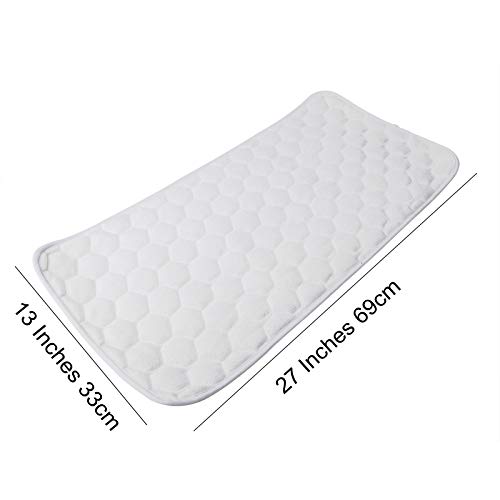 3Pcs Bamboo Waterproof Changing Pad Liners - Extra Large 27" X 13" Thicker Soft Diaper Liners Portable Waterproof Changing Mat for Infant Diaper Changing Table Pad (White(27" X 13"))