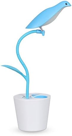 Willcomes Bird Shape Touch-sensitive Dimmable USB LED Desk Lamp 3 Level of Brightness Table Light with Sapling Pen Holder for Bedroom Office