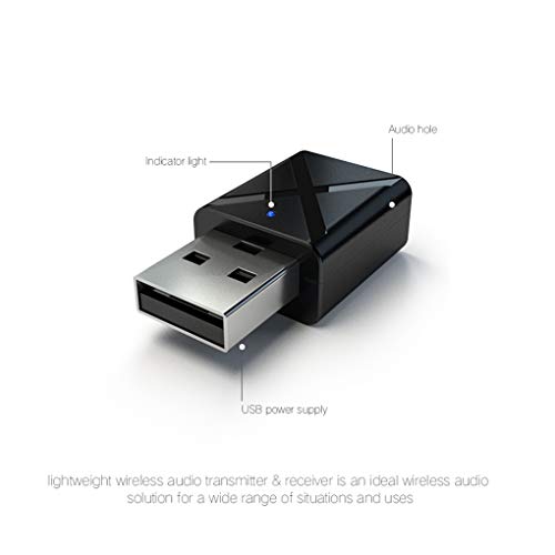 Tralntion USB Bluetooth 5.0 Transmitter Receiver TV Speaker Earphone Mini 3.5mm AUX Stereo Wireless Adapter